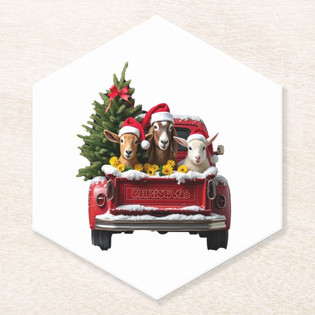 Posavasos De Papel Christmas Farm (Anverso)