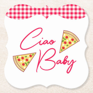 Posavasos De Papel Ciao Baby Ducha de Bebé Italiana