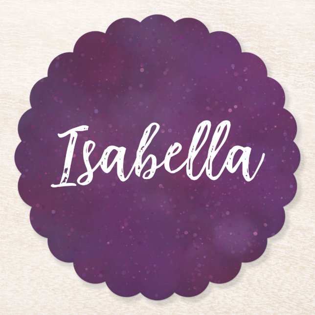 Posavasos De Papel Cielo de estrella morada (Anverso)