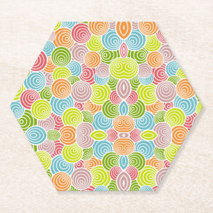 Posavasos De Papel Círculos en círculos