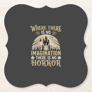 Posavasos De Papel Cita de Terror de Halloween Castillo Embrujado Ima
