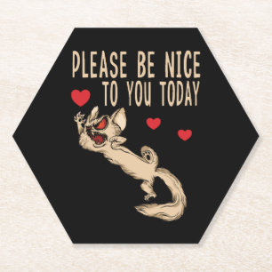Posavasos De Papel Cita divertida de gato Tomcat diseño bonito
