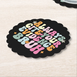 Posavasos De Papel Cita siempre tu evidencia bruta profesora de inglé