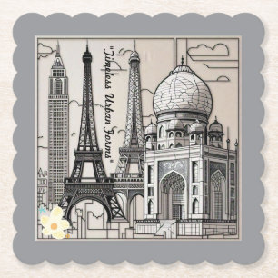 Posavasos De Papel "Claridad de Cityscape"