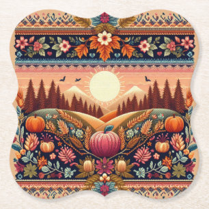 Posavasos De Papel Clásica Fair Isle Fall/Otoño