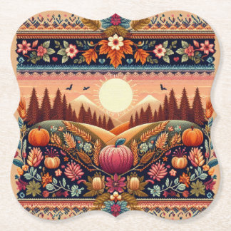 Posavasos De Papel Clásica Fair Isle Fall/Otoño