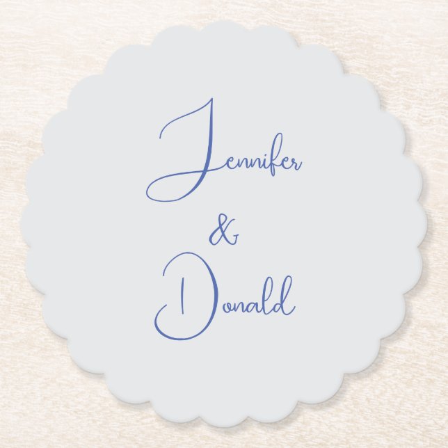 Posavasos De Papel Clásico de moda guión clásico simple personal (Anverso)