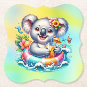 Posavasos De Papel Clipart de sublimación de koala de verano-97702