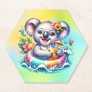 Posavasos De Papel Clipart de sublimación de koala de verano-97702