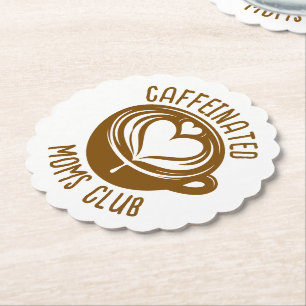 Posavasos De Papel Club de Madres Cafetinadas Mama Moderna Amante del