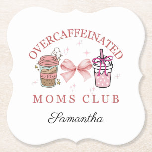 Posavasos De Papel Club de mamás sobrecafeinado