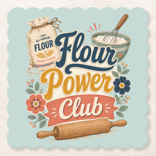 Posavasos De Papel Club de Panadería Cottage Flour Power