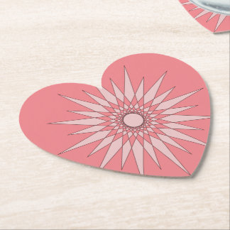 Posavasos De Papel Coaster - Patrón de Estallido en Rosa