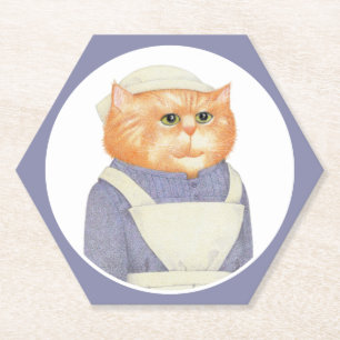Posavasos De Papel Coches de papel Hexagon CAT COOK