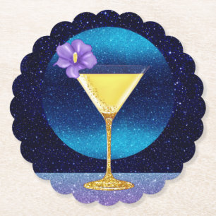 Posavasos De Papel Cocktail Blue Moon