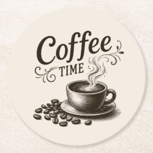 Posavasos de papel Coffee Time