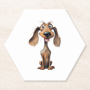 Posavasos De Papel Colección de arte de raza de perro de dibujos anim