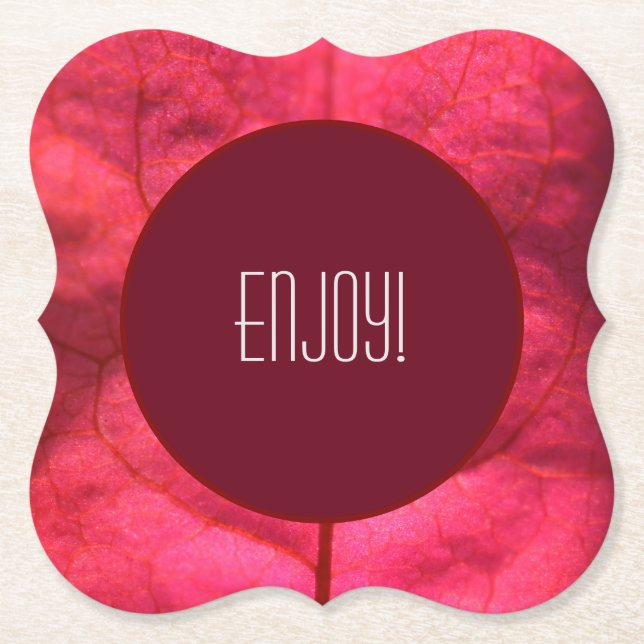 Posavasos De Papel Colección de Bougainvillea de Papel (Anverso)