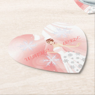 Posavasos De Papel Colección Lady Elegance - Novia de invierno