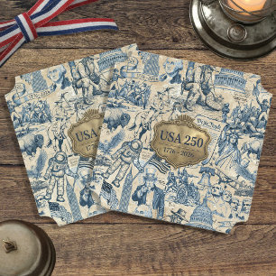 Posavasos De Papel Collage de Historia Americana Vintage USA 250 ID13