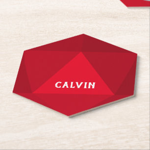 Posavasos De Papel Color personalizado D20 dados con Personalizado Va