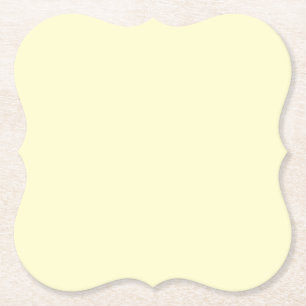 Posavasos De Papel Color sólido amarillo de mantequilla   Clásico Ele