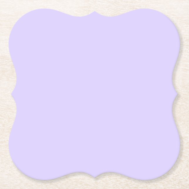 Posavasos De Papel Color sólido pastel Lilac | Clásica | Elegante (Anverso)