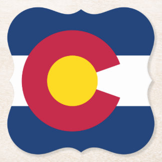 Posavasos De Papel Colorado: La bandera del estado centenario de EE.