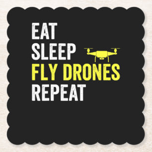 Posavasos De Papel Comer Sleep Fly Drones Repetir Drone Pilot Quadcop
