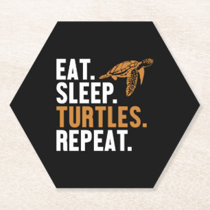 Posavasos De Papel Comer tortugas de sueño repetidas tortugas de tort