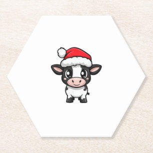 Posavasos De Papel Cómic de Cow Xmas para Navidades Cuitos