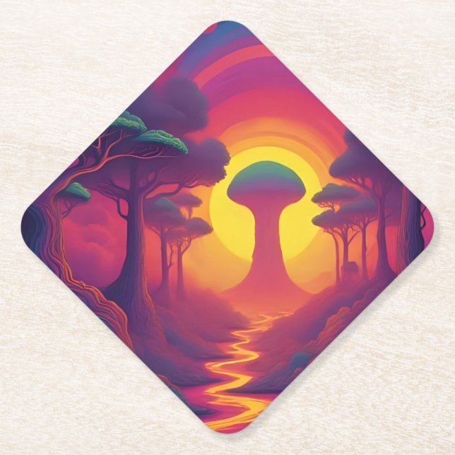 Posavasos De Papel Comienzo del arte de The Fall (Anverso)