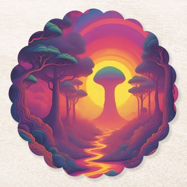 Posavasos De Papel Comienzo del arte de The Fall (Anverso)