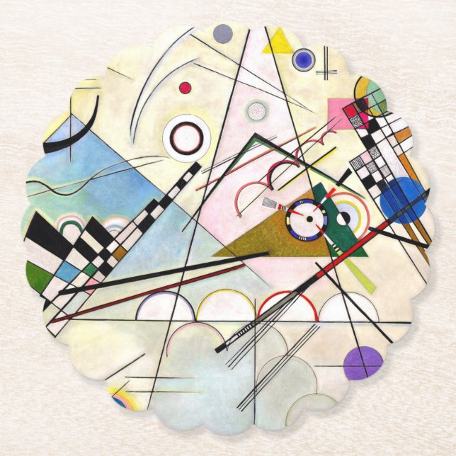 Posavasos De Papel Composición 8 de Kandinsky (Anverso)