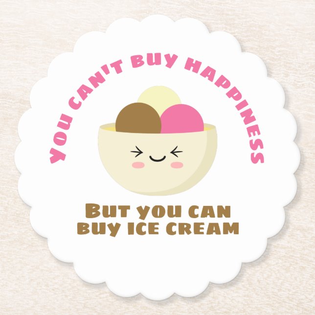 Posavasos De Papel Compra Helado (Anverso)