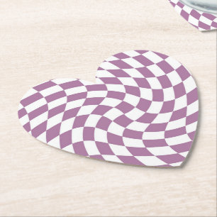 Posavasos De Papel Comprobación de la colección de Bodas púrpura Lila