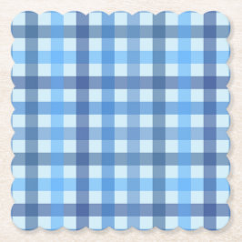 Posavasos de papel con estampado de gingham de cin
