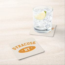 Posavasos de papel con estilo retro de Siracusa, N