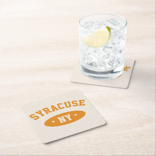 Posavasos de papel con estilo retro de Siracusa, N