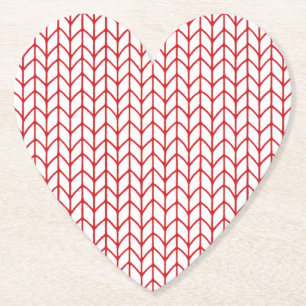 Posavasos de papel con forma de corazón de RED LIN
