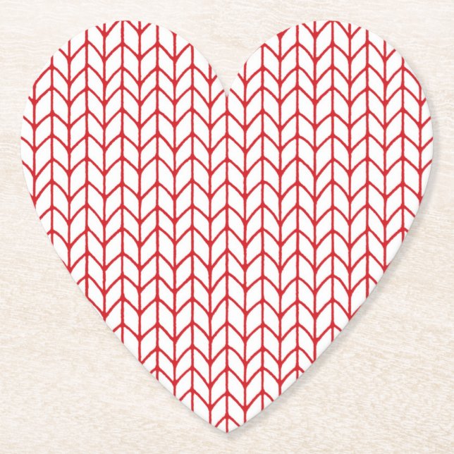 Posavasos de papel con forma de corazón de RED LIN (Anverso)