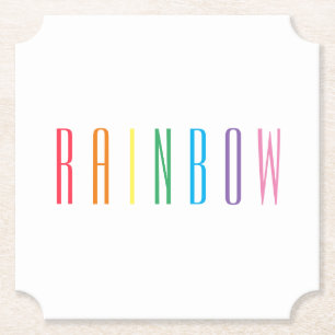 Posavasos de papel con forma de entrada RAINBOW