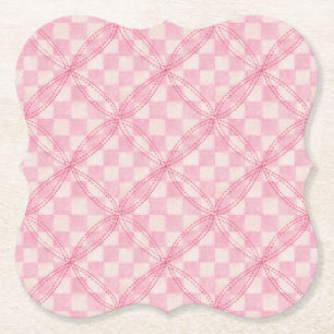 Posavasos de papel con forma de soporte de PINK CH
