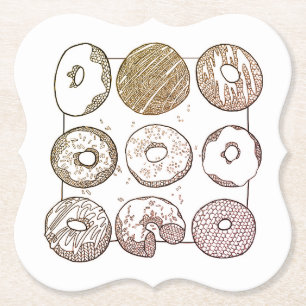 Posavasos de papel con forma de soporte para DONAS