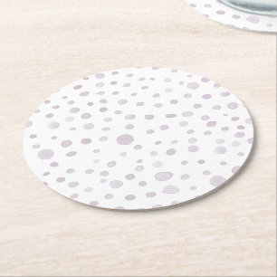 Posavasos de papel con motas de confeti de acuarel
