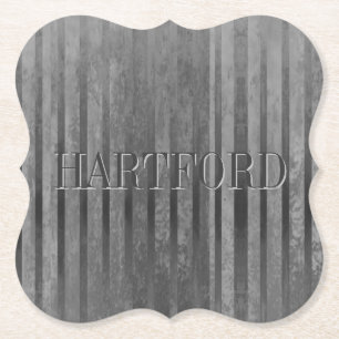 Posavasos de papel con rayas ombré de grises