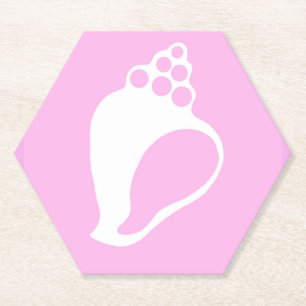 Posavasos De Papel Concha Rosa