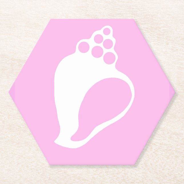 Posavasos De Papel Concha Rosa (Anverso)
