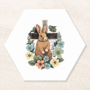 Posavasos De Papel Conejo conejo conejito de Pascua Cristiana