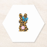 Posavasos De Papel Conejo de conejo leopardo Polka marca a las mujere<br><div class="desc">Conejo conejo leopardo Polka condujo a las Chicas de Pascua</div>